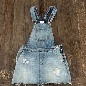 Superdown Blue Denim Overall Dress